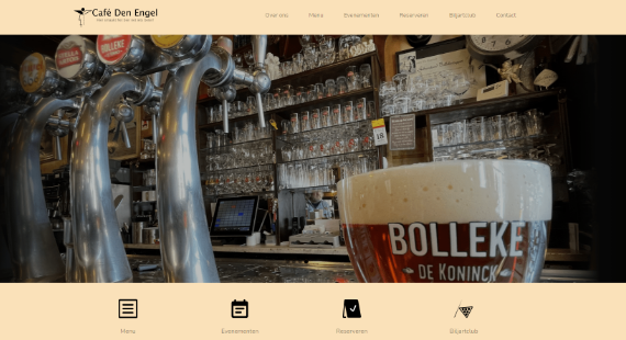 Café Den Engel drinks a glass to a new Temphalla website